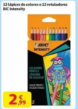 Alcampo BIC 12 lápices de colores o 12 rotuladore Intensity oferta