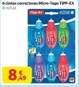 Alcampo TIPP-EX 6 cintas correctoras Micro-Tape oferta