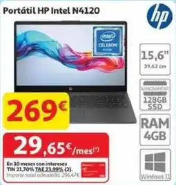Alcampo HP Portátil Intel N4120 oferta