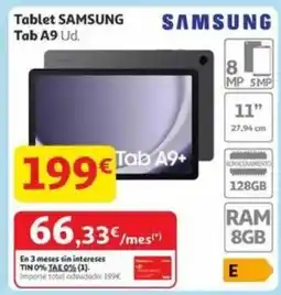 Alcampo SAMSUNG Tablet Tab A9 Ud. oferta