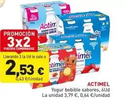 Hiperber ACTIMEL Yogur bebible sabores oferta
