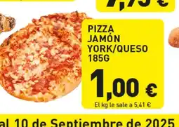 Hiperber Pizza jamón york/queso oferta