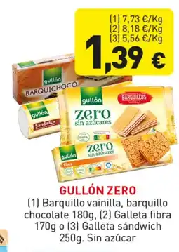 Hiperber GULLÓN ZERO Barquillo vainilla, barquillo oferta