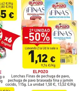 Hiperber ELPOZO Lonchas Finas de pechuga de pavo oferta