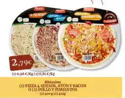 Hiperber RIKISSSIMO Pizza 4 quesos atun y bacon oferta