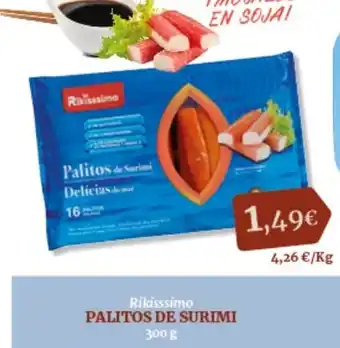 Hiperber RIKISSSIMO Palitos de surimi oferta