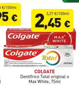 Hiperber COLGATE Dentifrico Total original o Max White oferta
