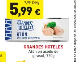 Hiperber GRANDES HOTELES Atún en aceite de girasol oferta