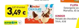 Hiperber KINDER Helado de chocolate Stick oferta