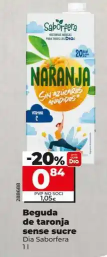 Dia Beguda de taronja sense sucre oferta