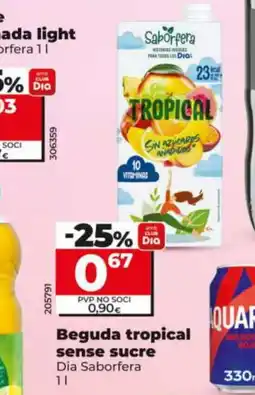 Dia Beguda tropical sense sucre oferta