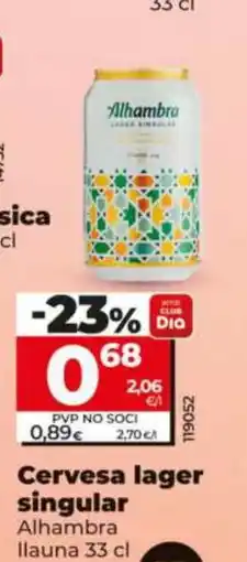 Dia Cervesa lager singular oferta
