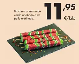 Supermercados Lupa Brocheta artesana de cerdo adobado o de pollo marinado oferta