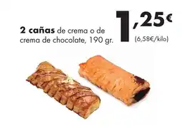 Supermercados Lupa 2 cañas de crema o de crema de chocolate oferta