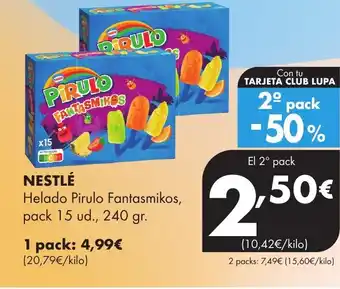 Supermercados Lupa NESTLÉ Helado Pirulo Fantasmikos oferta