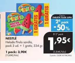 Supermercados Lupa NESTLÉ Helado Pirulo sandía oferta