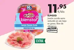 Supermercados Lupa ELPOZO Jamón cocido extra reducido en sal, bajo en grasa, libre de alérgenos. oferta