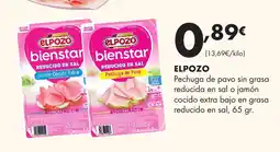 Supermercados Lupa ELPOZO Pechuga de pavo sin grasa reducida en sal o jamón cocido extra bajo en grasa reducido en sal oferta
