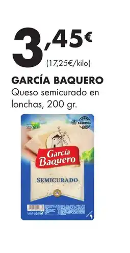 Supermercados Lupa GARCÍA BAQUERO Queso semicurado en lonchas oferta
