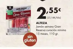 Supermercados Lupa ALTEZA Jamón serrano Gran Reserva curación mínima oferta