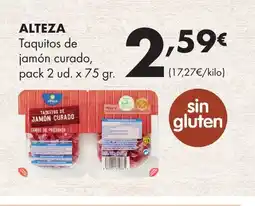 Supermercados Lupa ALTEZA Taquitos de jamón curado oferta