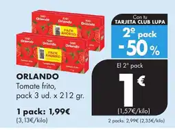 Supermercados Lupa ORLANDO Tomate frito oferta