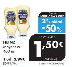 Supermercados Lupa HEINZ Mayonesa oferta