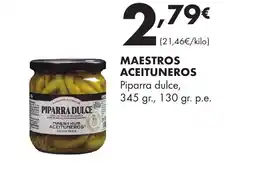 Supermercados Lupa MAESTROS ACEITUNEROS Piparra dulce oferta