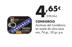 Supermercados Lupa CONSORCIO Anchoas del Cantábrico en aceite de oliva serie oro oferta