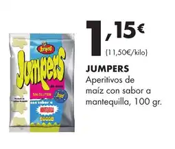 Supermercados Lupa JUMPERS Aperitivos de maíz con sabor a mantequilla oferta