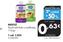Supermercados Lupa NESTLÉ Pouch tutti frutti o multifrutas oferta
