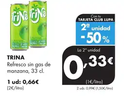 Supermercados Lupa TRINA Refresco sin manzana oferta