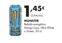 Supermercados Lupa MONSTER Bebida energética Mango Loco, Ultra White oferta