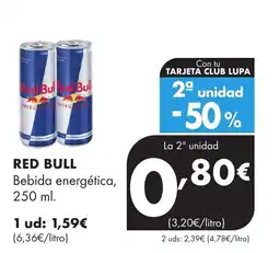 Supermercados Lupa RED BULL Bebida energética oferta