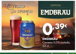 Supermercados Lupa EMDBRÄU Cerveza 0,0% tostada oferta