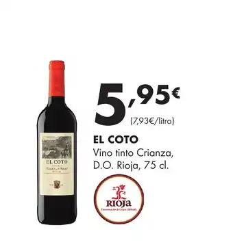 Supermercados Lupa EL COTO Vino tinto Crianza, D.O. Rioja oferta