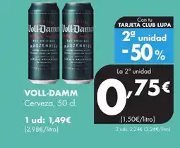 Supermercados Lupa VOLL-DAMM Cerveza oferta