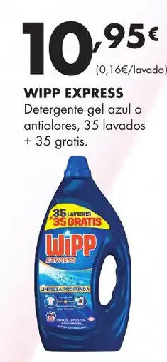 Supermercados Lupa WIPP EXPRESS Detergente gel azul o antiolores oferta