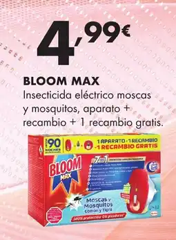 Supermercados Lupa BLOOM MAX Insecticida eléctrico moscas y mosquitos, aparato + recambio + 1 recambio oferta
