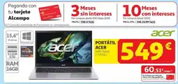Alcampo ACER Portátil oferta