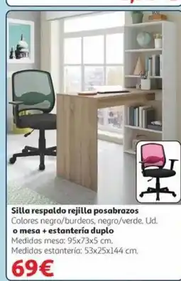 Alcampo Silla respaldo rejilla posabrazos oferta