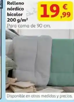Alcampo Relleno nórdico bicolor oferta