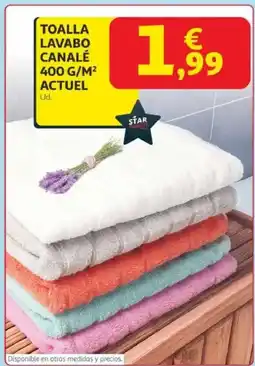 Alcampo ACTUEL Toalla lavabo canalé oferta