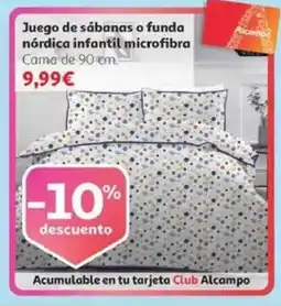 Alcampo Juego de sábanas o funda nórdica infantil microfibra oferta