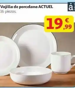 Alcampo ACTUEL Vajilla de porcelana oferta