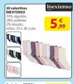Alcampo INEXTENSO 10 calcetines oferta