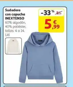 Alcampo INEXTENSO Sudadera con capucha oferta