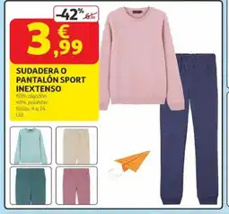 Alcampo INEXTENSO Sudadera o pantalón sport oferta