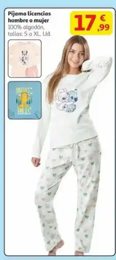 Alcampo Pijama licencias hombre o mujer oferta