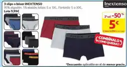 Alcampo INEXTENSO 3 slips o bóxer oferta